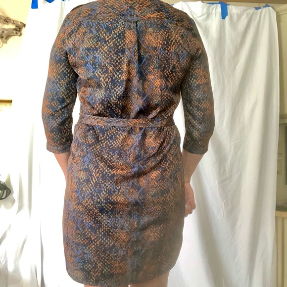 Moda international(Victoria Secret) shirt dress, blue/orange - Picture 8 of 8